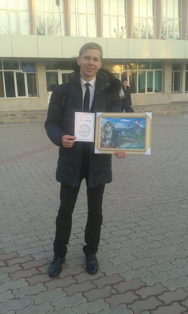 Жабин Ефим - 3 место на областном конкурсе научных проектов